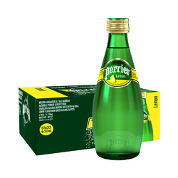 perrier 巴黎水 矿泉水柠檬味 含气饮用水  330ML*24瓶