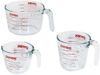 Pyrex 玻璃测量杯三件装 透明 Measuring Cup 3 pack