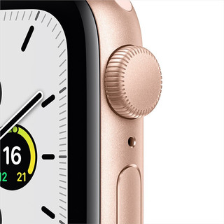 Apple 苹果 SE 智能手表 40mm GPS版 金色铝表壳 粉砂色运动表带( GPS、防水）