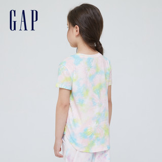 Gap女童纯棉趣味短袖T恤857062 2021夏季新款童装