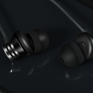 wuden 五度音 D10 入耳式有线耳机 黑色  3.5mm