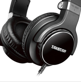 TAKSTAR 得胜 HD 5800 耳罩式头戴式封闭动圈有线耳机 黑色 3.5mm