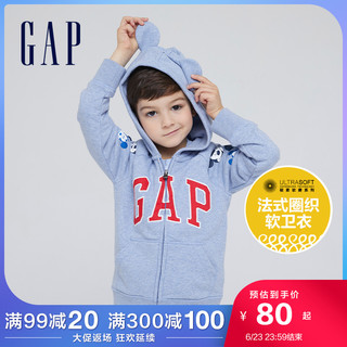 Gap男幼童法式圈织软卫衣468394米奇童装运动开衫 浅蓝色 80cm(80cm(12-18月))