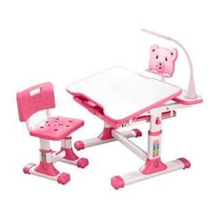佳佰 儿童学习桌椅套装 粉色