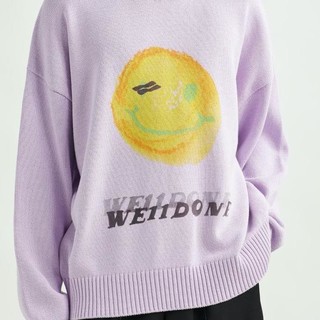 WE11DONE PINK PRINTED KNIT SWEATER 男士圆领毛衣 JVV1602319438892