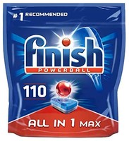 Prime会员：finish 亮碟 All-in-One Max 洗碗机片 110 片