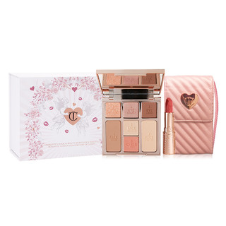 Charlotte Tilbury 钟情至爱系列彩妆盘口红礼盒装 (彩妆盘#红晕PRETTY BLUSHED+摩登雾感唇膏#良辰蜜吻MRS KISSES)