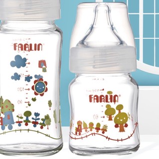 FARLIN 华林贝比 AB-32003 婴儿玻璃奶瓶 240ml 透明色 0-6个月