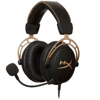 HYPERX 阿尔法黑金限量版 耳罩式头戴式降噪有线耳机 黑金色 3.5mm