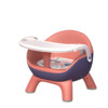 奔麦  多功能儿童椅 珊瑚红 有声PU软垫+餐盘+透明餐盘款