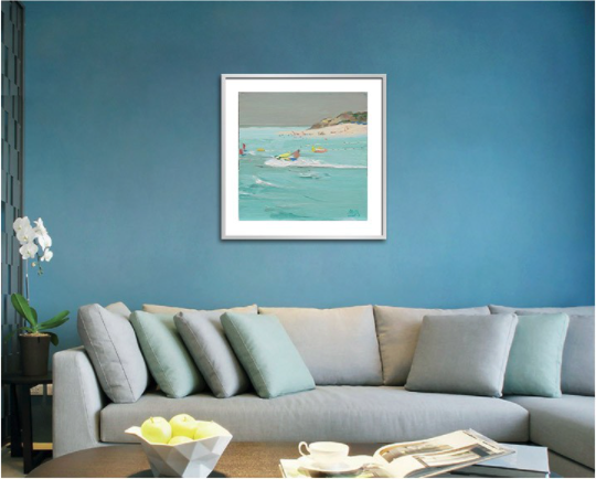 buybuyART 买买艺术 王海燕《海南沙滩》50×50cm 装饰画 油画布