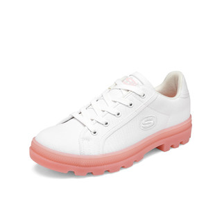SKECHERS 斯凯奇 女子休闲运动鞋 白色/浅粉红色 38