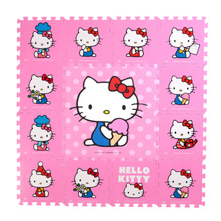 Meitoku 明德 HelloKitty PE泡沫爬行垫30*60*1cm(13片装)粉色