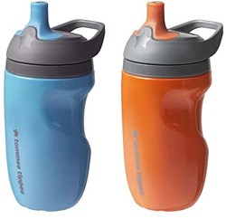 tommee tippee 汤美星 Tommee Tippee 隔热运动幼儿水瓶带把手 2 件套,蓝色和橙色