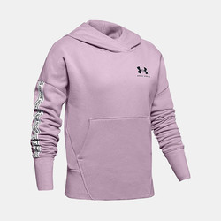 UNDER ARMOUR 安德玛 COLDGEAR 女小大童款保暖内短绒长袖连帽卫衣