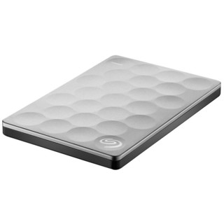 SEAGATE 希捷 Backup plus Ultra slim系列 2.5英寸Micro-B移动机械硬盘 2TB USB 3.0 银色