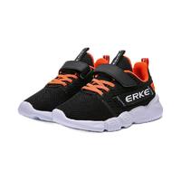 ERKE 鸿星尔克 63120120009 男童运动鞋 正黑/橙红色 36