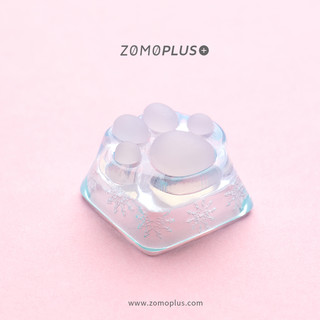 ZOMO原创设计 萌可爱 3D打印Tiffany蒂芙尼樱花树脂个性猫爪键帽 蓝色