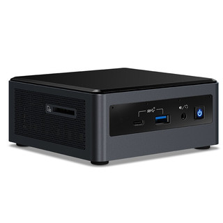 intel 英特尔 寒霜峡谷 NUC10i5FNH 商用台式机 黑色 (酷睿i5-10210U、核芯显卡、32GB、2TB SSD、风冷)