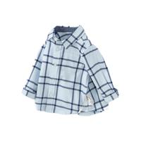 dave&bella 戴维贝拉 DBA18734 男童衬衫 蓝色格 100cm