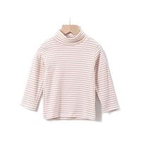 Purrfect diary 咕噜日记 qzt003 女童高领打底衫 粉白条纹 100cm
