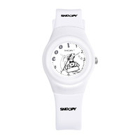 SNOOPY 史努比 snoopy史努比儿童手表  腕表  硅胶表  白色（SNW807EC-2786WH）