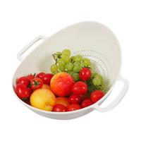 hommy 佳佰 F1360 双耳塑料沥水篮 23*19.6*14.1cm 白色