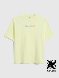 Gap 盖璞 女装|重磅密织系列 徽标LOGO纯棉圆领短袖T恤