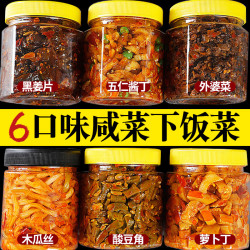 文武 五仁酱丁开味胃菜咸下饭菜即食瓶装八宝菜萝卜干酱菜整箱包邮