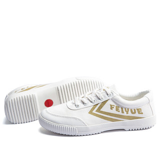 Feiyue 飞跃 中性运动帆布鞋 8108 白/金 40