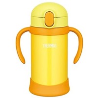 Prime会员：THERMOS 膳魔师 FHV-350 儿童吸管水杯 黄色