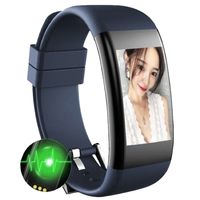 OLOEY C 智能手环 蓝色 硅胶表带(心率、血压)+充电头+照明灯+礼包