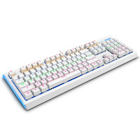 RAPOO 雷柏 V500L 104键 有线机械键盘 白色 雷柏黑轴 混光