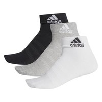 adidas ORIGINALS 阿迪达斯官网adidas LIGHT ANK 3PP男女训练运动袜子DZ9434 中麻灰/白/黑色 M