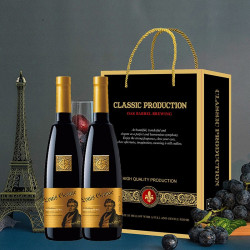 路易乔治杜蒂安红樽瓶干红葡萄酒750ml2礼盒装