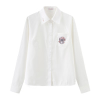 猫萌哒 温眠小熊 JK制服 西式制服 女士长袖衬衫 白色 S