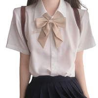 猫萌哒 最初的梦想 JK制服 西式制服 女士短袖衬衫 白色 S