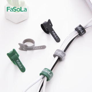 FaSoLa 整理电线固定器充电线数据线收纳魔术贴扎带束线集线理线带神器 针型小号（15条装）