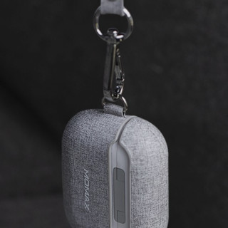 MOMAX 摩米士 airpods pro 皮革耳机保护套 浅灰色