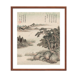 Artron 雅昌 王时敏《仿蔡天启诗意图》26×33cm 装饰画 纸本水墨