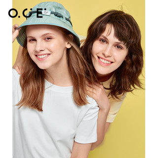 OCEt恤女短袖夏季2021新款白色内搭女装纯棉百搭上衣宽松纯色体恤 米白色 xl