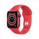 Apple 苹果 Watch Series 6智能手表GPS+蜂窝款 40毫米红色铝金属表壳 红色运动型表带 M06R3CH/A