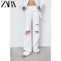 ZARA [折扣季] 女装 Z1975 破洞装饰牛仔裤 05862080250