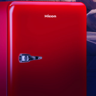 HICON 惠康 bc-92 直冷单门冰箱 92L 复古红
