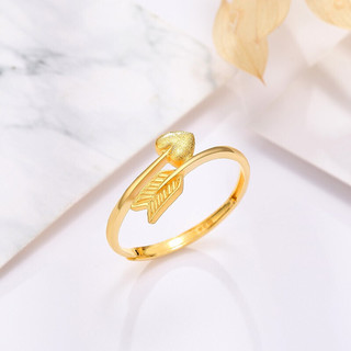 CHJ JEWELLERY 潮宏基 SRG30004890 女士一箭倾心活口足金戒指 2.45g