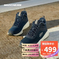 斯凯奇Skechers男鞋保暖短绒休闲靴运动鞋666064 海军蓝色NVY 42.0