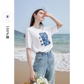 3COLOUR/三彩 D362I2008Z1066 女款物印花短袖T恤