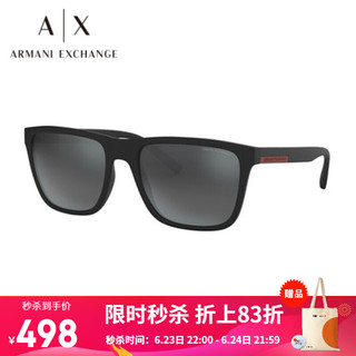 EMPORIO ARMANI 阿玛尼 ARMANI EXCHANGE\/阿玛尼 全框方形轻便舒适太阳镜 墨镜 0AX4080SF 浅灰色镜面