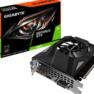 GIGABYTE 技嘉 GeForce GTX1650 D6 OC 4G 显卡 4GB 黑色