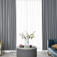 桑帕蒂 SUNPATHIE 莫兰迪系列 西米亚全遮光窗帘 浅白灰 开孔式